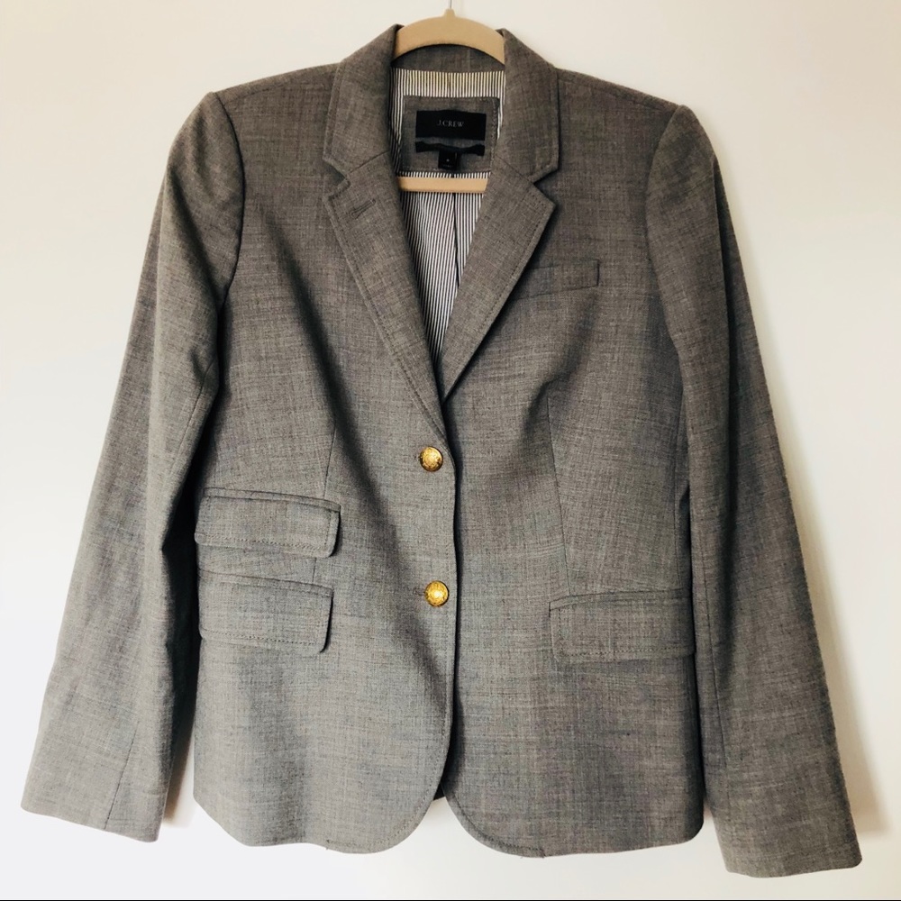J. Crew Schoolboy Blazer in gray wool